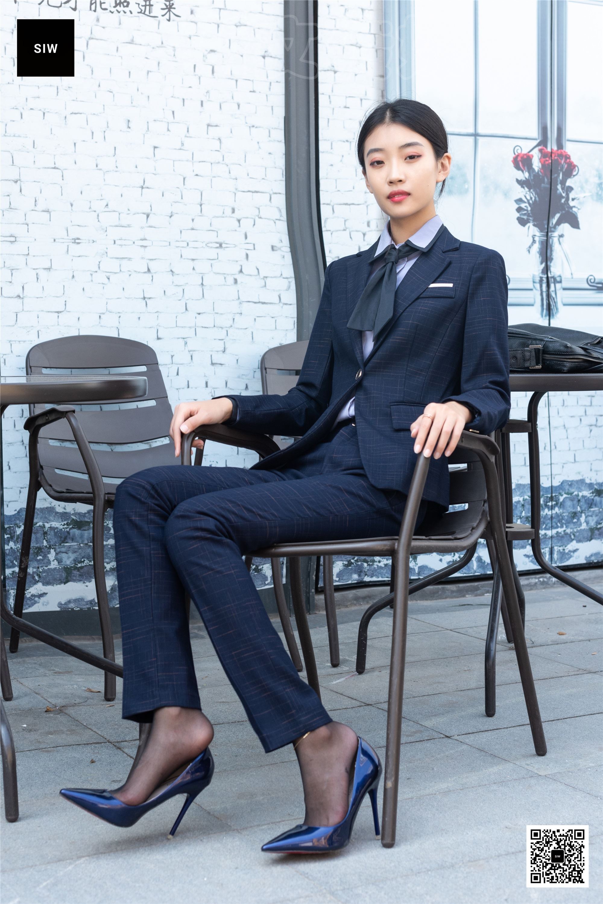 SIW Siven Media 061 Autumn/Winter Plaid Uniform Elegant slim Suit Cover (Rong 'er)